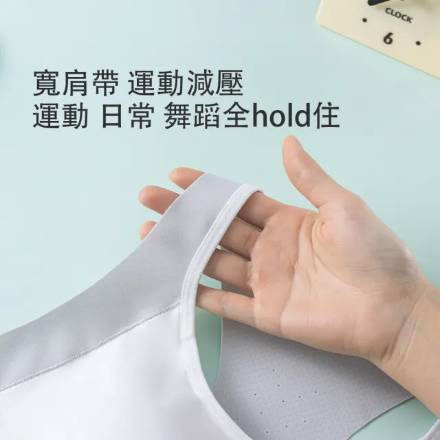 【YOIIE 良の居家】兩件組 寬肩帶莫代爾棉 速乾透氣運動型 學生少女內衣(第二三階段無鋼圈款 運動背心款)