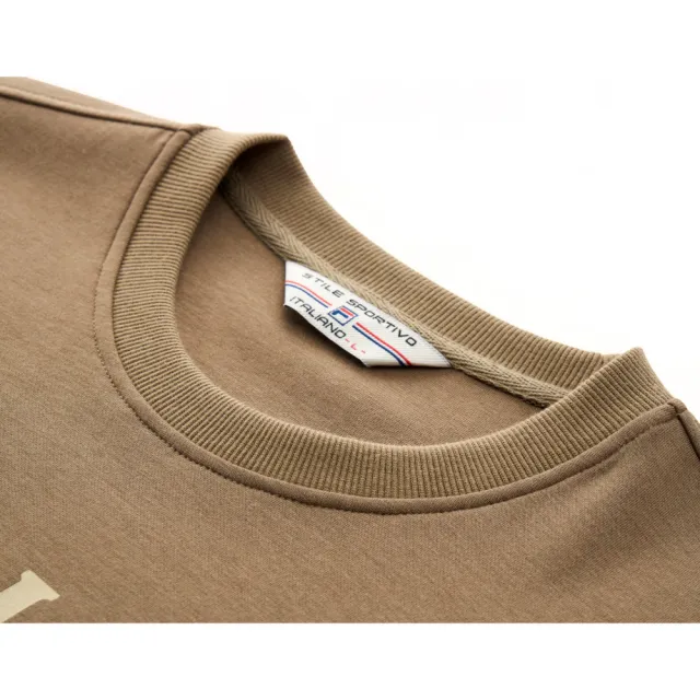 【FILA】男長袖圓領T恤-卡其棕 1TEA-5433-OV