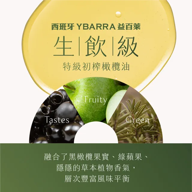 【YBARRA】益百萊 100%特級冷壓初榨橄欖油500mlx6入 ( 生飲入門款0.26%酸價/玻璃瓶裝/雙11限定)