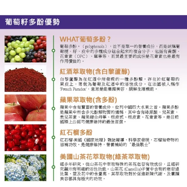【草本之家】葡萄籽多酚膠囊1入組60粒/入(燕麥纖維.葡萄子.綠茶.蘋果.紅石榴)