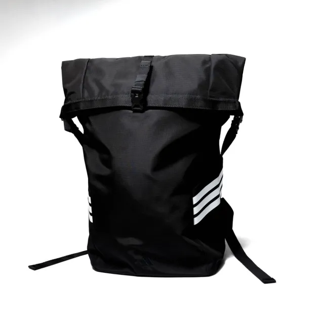 【adidas 愛迪達】U Ubsp Roll Top 後背包 運動包 休閒包 大容量 黑(KR2586)