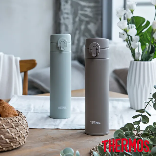 【THERMOS 膳魔師】不鏽鋼彈蓋真空保溫瓶400ml(JNI-403)