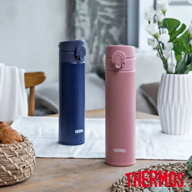 【THERMOS 膳魔師】不鏽鋼彈蓋真空保溫瓶400ml(JNI-403)