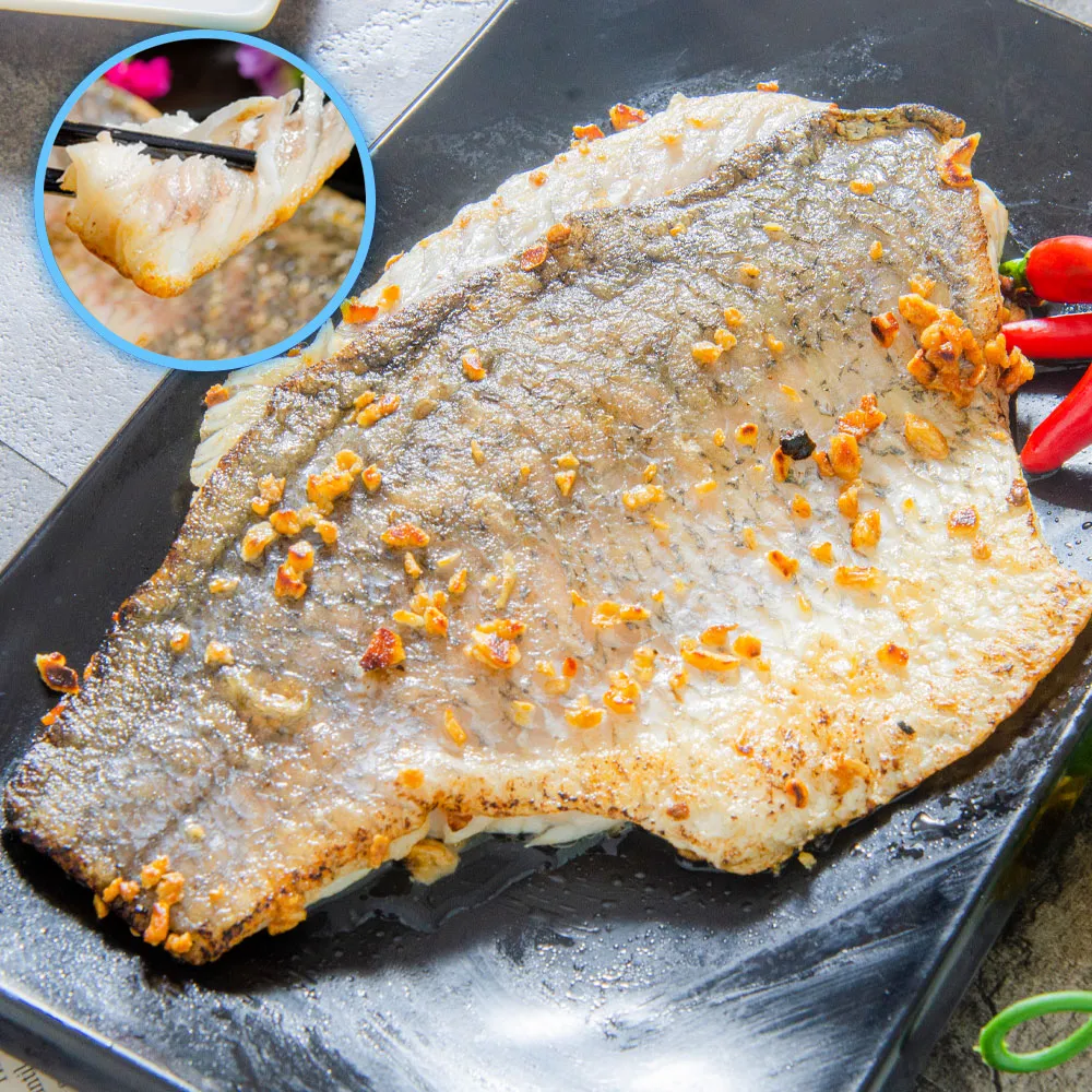【鮮綠生活】台灣金目鱸魚片增量版 3包(400-500g/包)