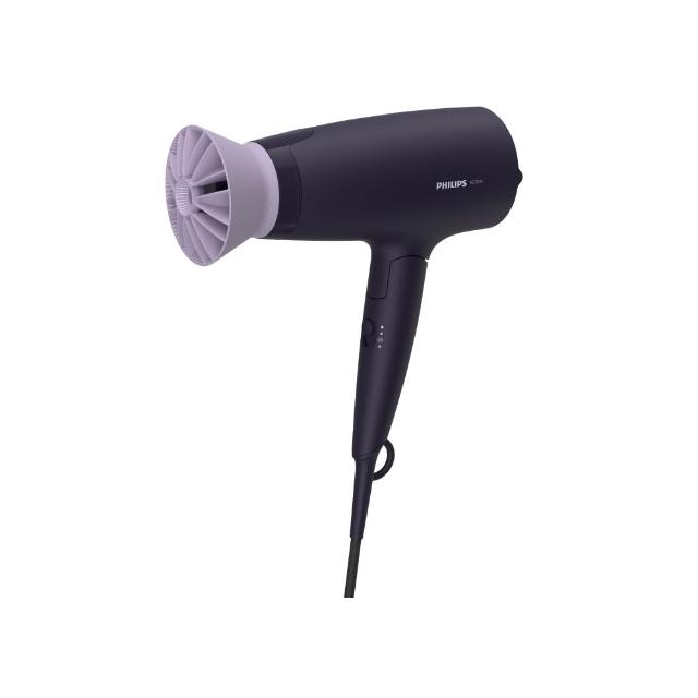 【Philips 飛利浦】BHD318 溫控負離子護髮吹風機 (夕霧紫/1500W大風量/可摺疊/官方直營)