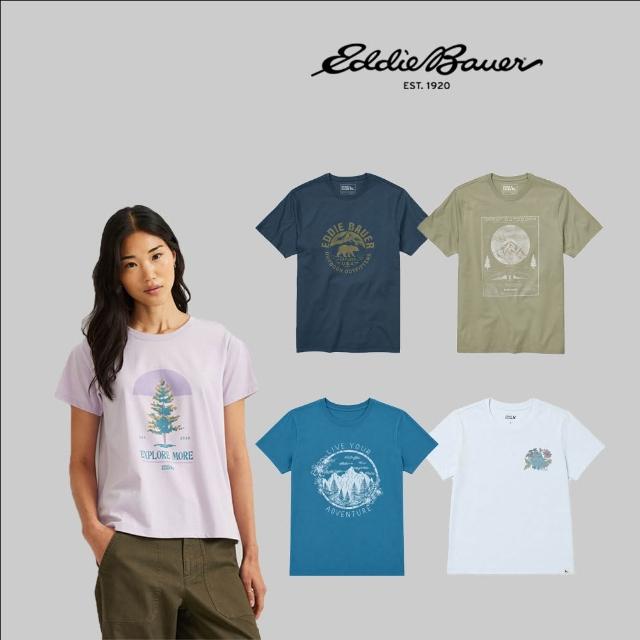 【Eddie Bauer】中性款短袖印花T恤 任選