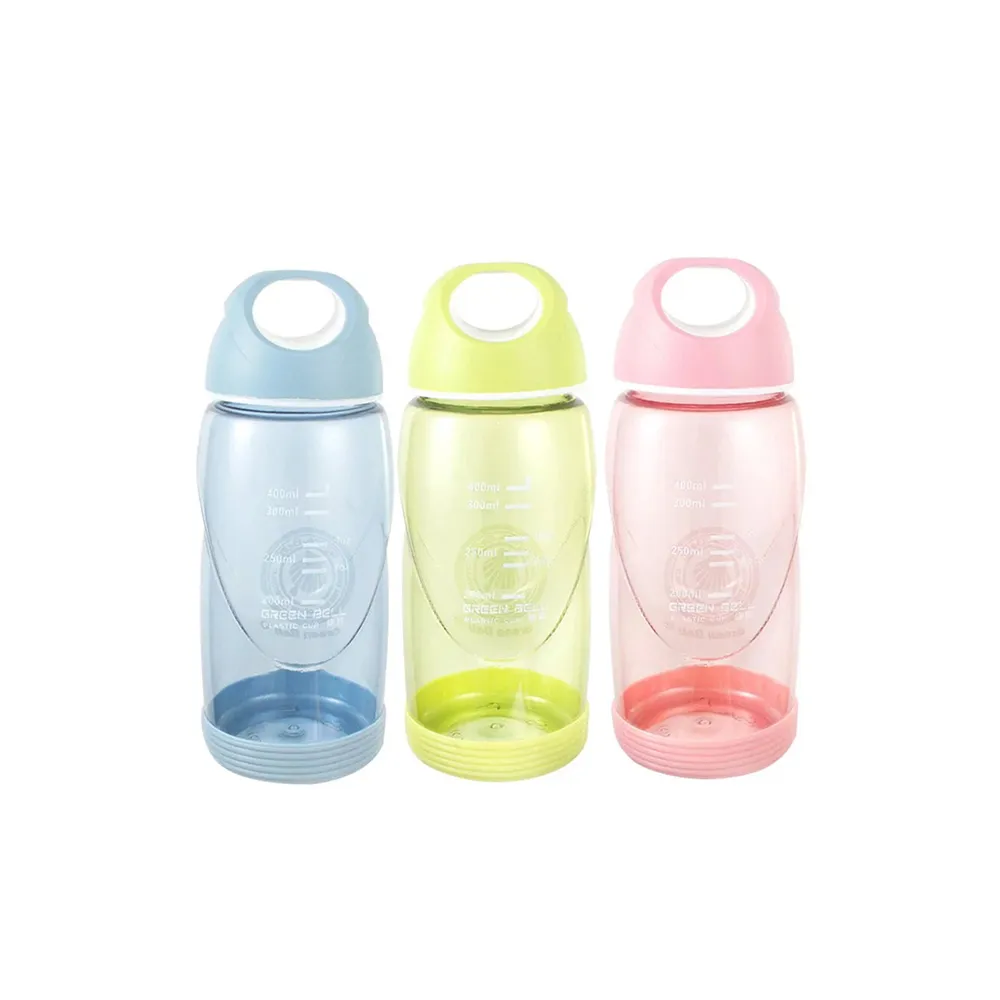 【GREEN BELL 綠貝】防滑隨手杯-含矽膠止滑圈400ml 2入(運動 寬口 輕巧 防漏 耐摔 止滑 靜音 不含BPA)
