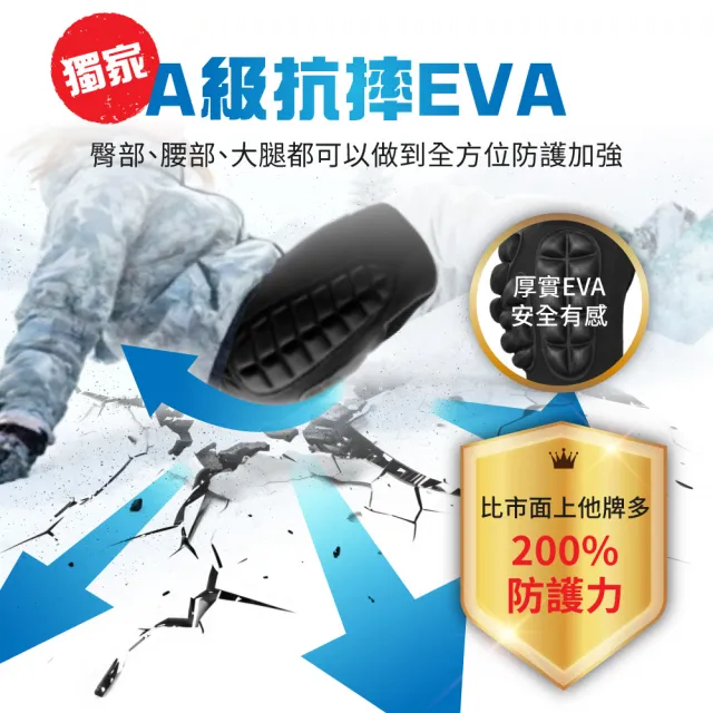 【TAS 極限運動】滑雪防摔褲 護褲 滑雪(防摔褲 護褲 護具 滑雪 高級專用護臀)