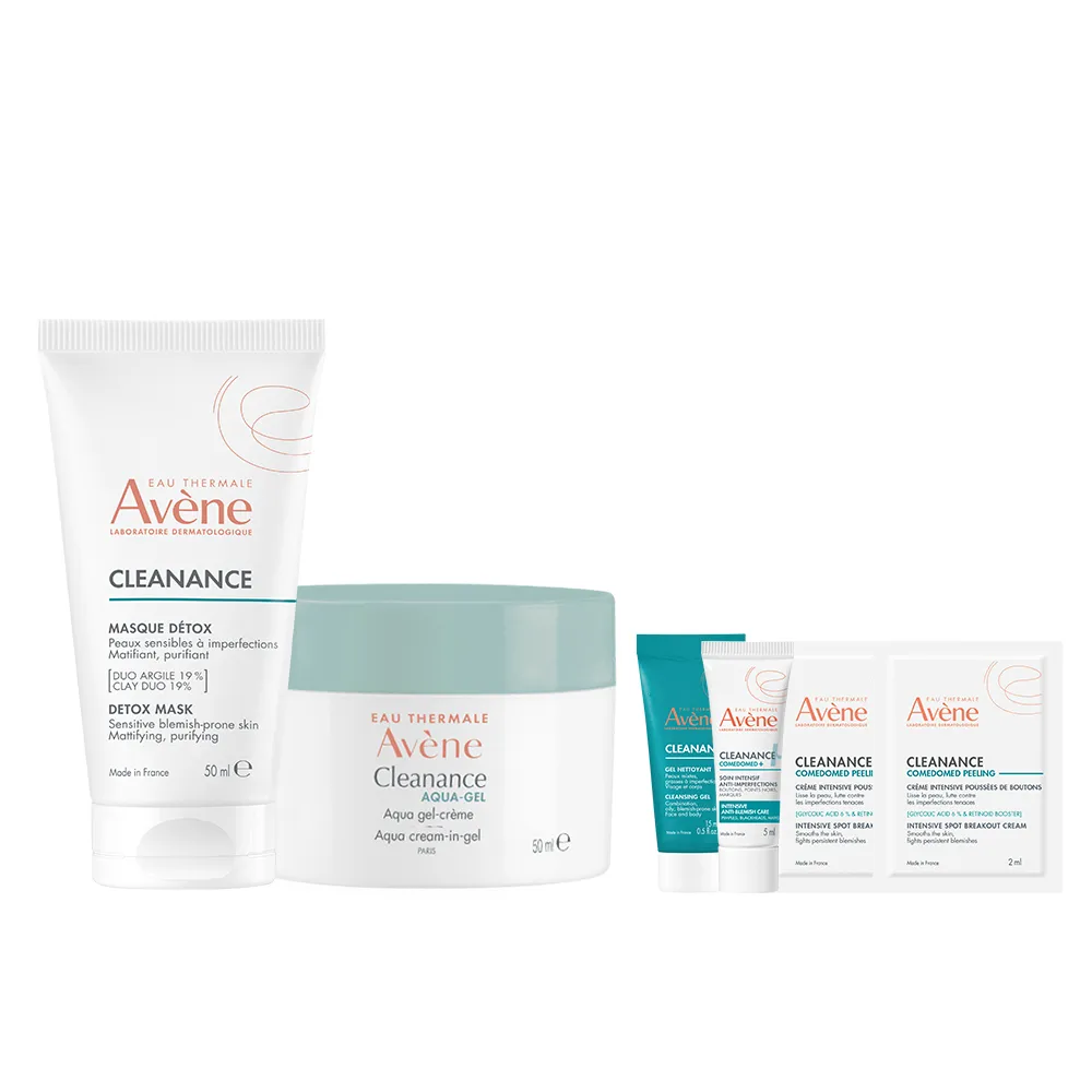 【Avene 雅漾】官方直營  控油保養雙面膜組(泥膜+凍膜)