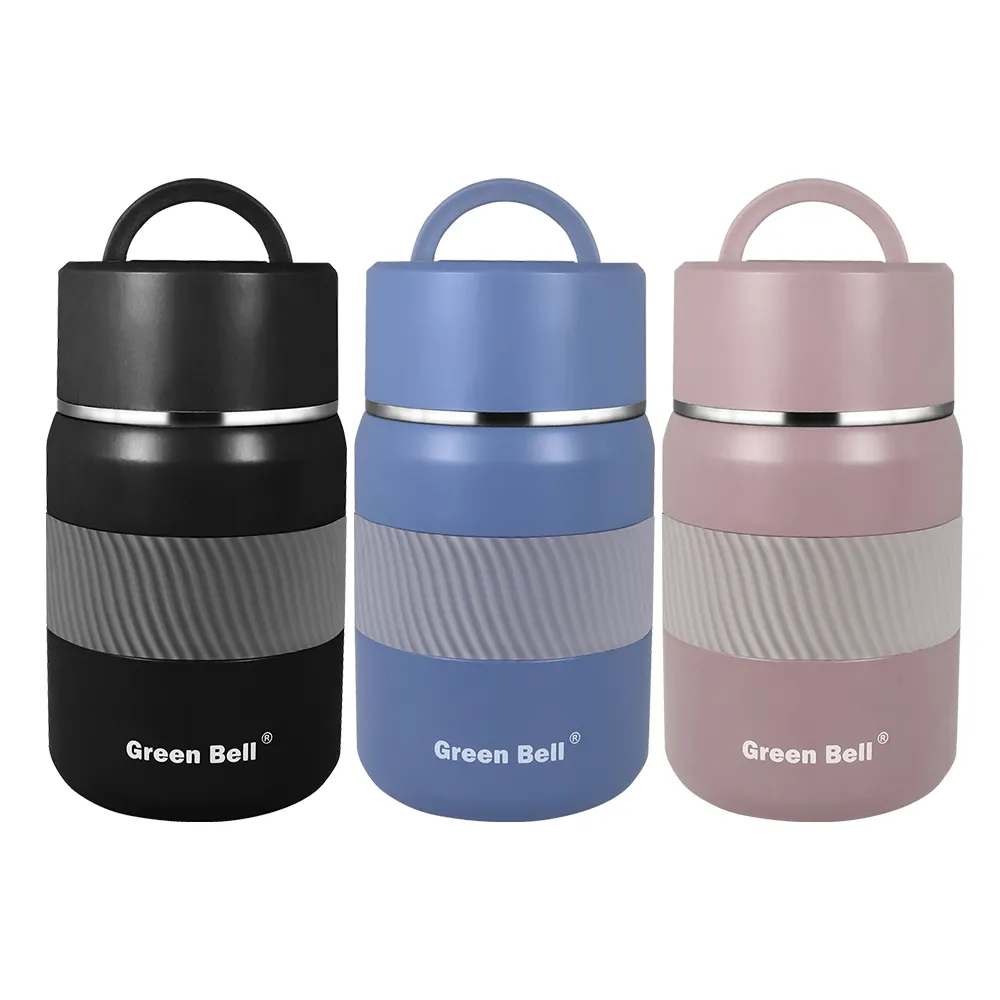 【GREEN BELL 綠貝】316不鏽鋼陶瓷悶燒罐1000ml-附背帶3色組(大容量 保溫 保冷 陶瓷內膽 不留味 SGS)