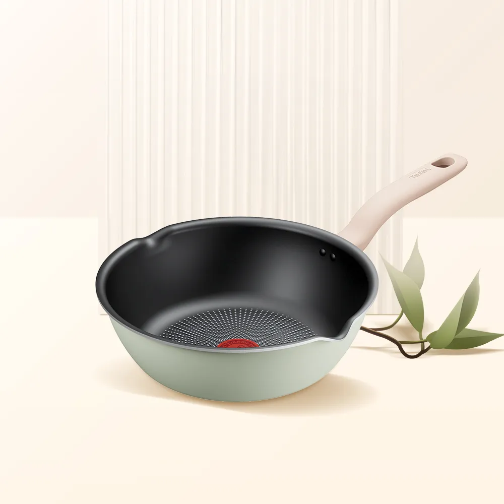 【Tefal 特福】抹茶時光系列24CM不沾鍋深平底鍋/萬用鍋(IH爐可用鍋)