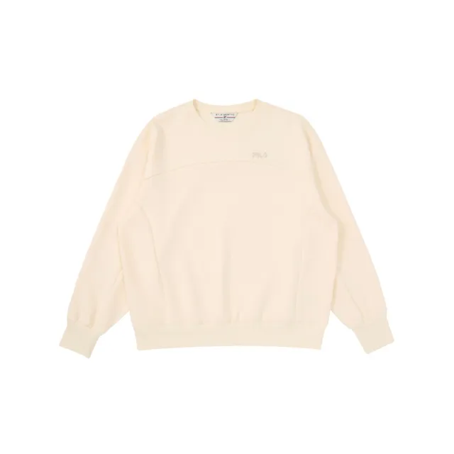 【FILA】女長袖圓領T恤-油蠟紙色 5TEA-5450-IV