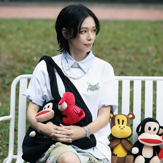 【Paul Frank 大嘴猴】官方直營 Vivian徐若瑄聯名款〜我的獨白 美式塗鴉寬版T恤 白色