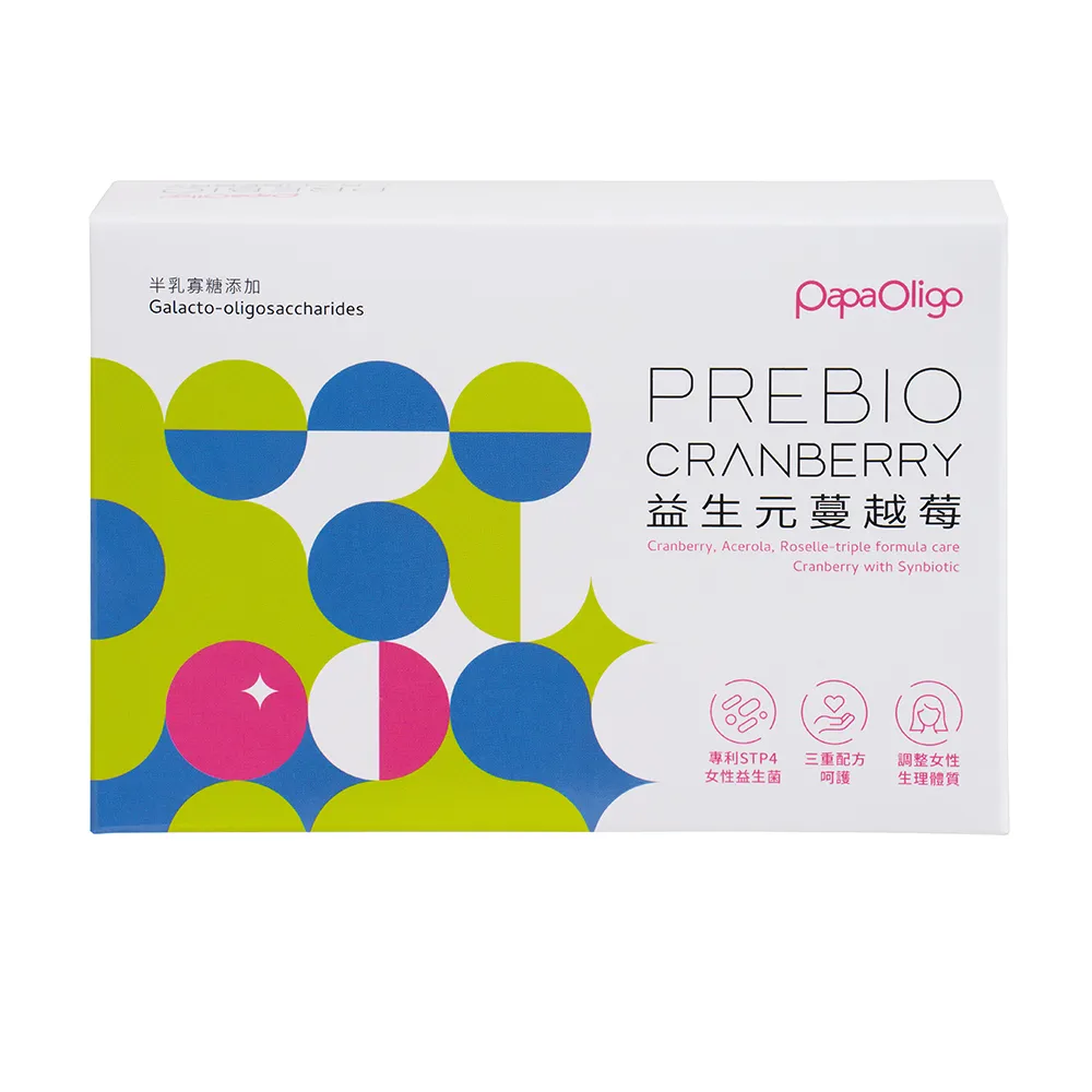 【Papaoligo 糖老爹】益生元蔓越莓4克x21入x1盒(精選原料 複方比單方更有感)