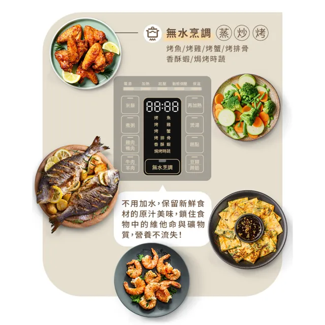 【Philips 飛利浦】抽UX20戰鬥陀螺_智慧萬用鍋/壓力鍋_HD2133_銀小萬