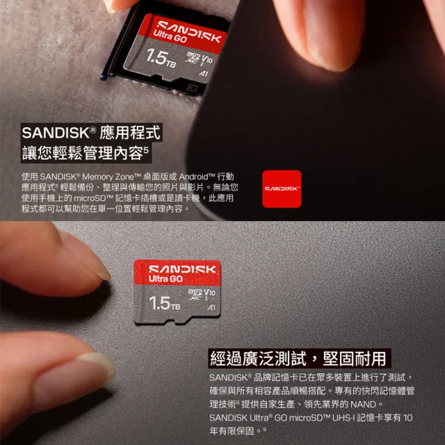 【SanDisk 晟碟】〔全新版〕256GB Ultra GO microSDXC UHS-I A1 記憶卡 (讀取190MB/s 原廠10年保固)