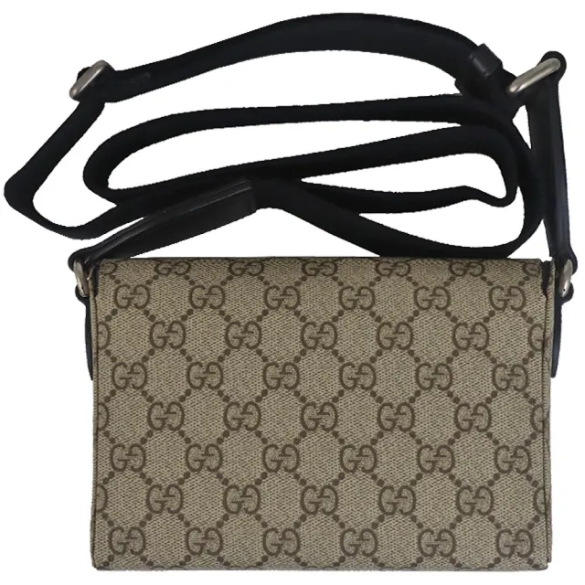 【GUCCI 古馳】Horsebit 1955 小型方盒肩背/斜背包(卡其黑/小)