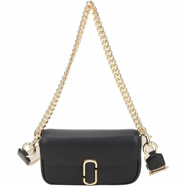 【MARC JACOBS】The J Marc 迷你款 附雙背帶小牛皮鍊帶肩/斜背包-多色可選(手提 兩用 鍊包 MJ)
