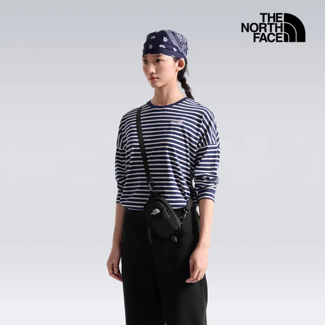 【The North Face】北面男女款黑色DWR防潑水休閒單肩包|8JCGJK3 斜背包