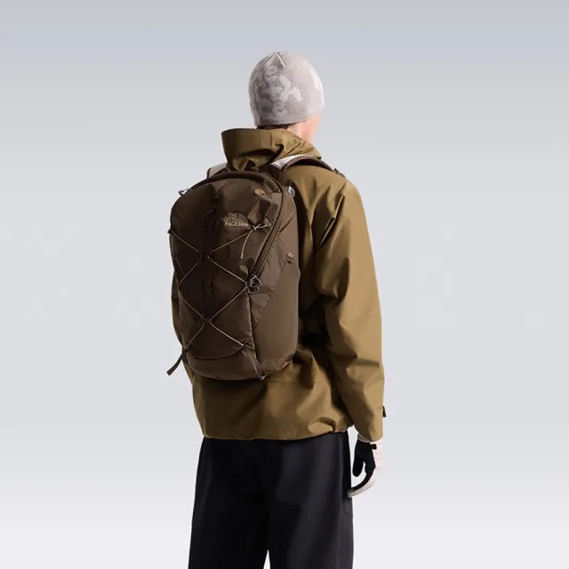 【The North Face】北面男女款咖啡色舒適背負休閒後背包｜8E9ZTGV 筆電包/登山包