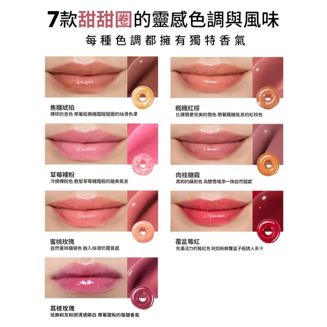 【LANEIGE 蘭芝】官方直營 甜甜圈澎潤水唇釉 12g(蘭芝 唇釉 唇膏 唇蜜)