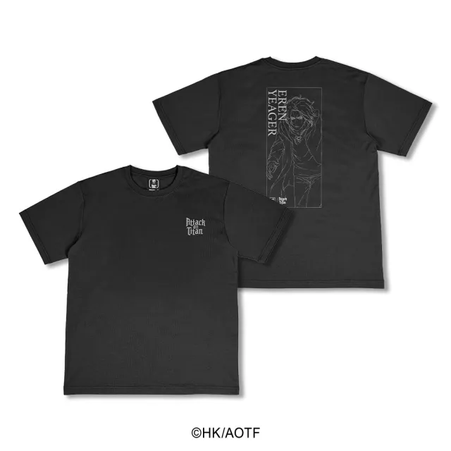 【富邦悍將】進擊的巨人 聯名角色線稿短TEE (里維/艾連_XS-3XL)