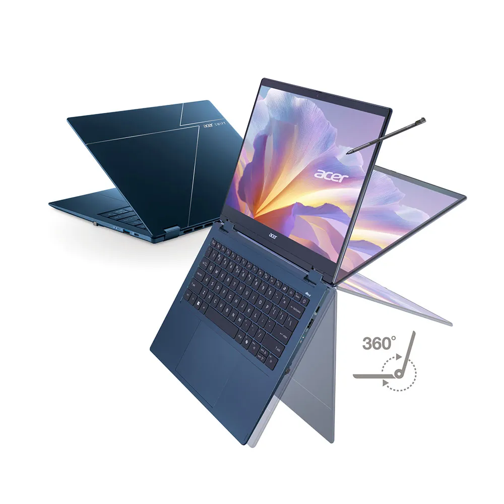 【Acer 宏碁】15.6吋12核心360度翻轉觸控輕薄筆電(Swift Spin/SFSP14-Q51T-X58M/X2E-78100/16G/512G/W11)