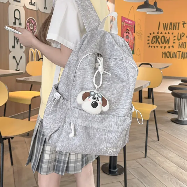 【MoodRiver】雙11 清新俐落 後背包 學生背包 書包 背包 休閒背包 包包 女包 男包 刺繡 防潑水 多口袋