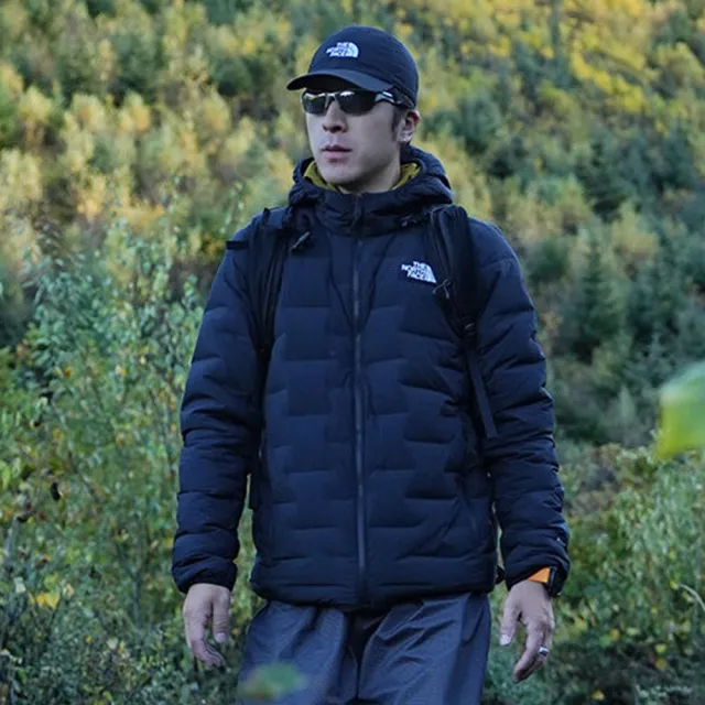 【The North Face】北面男款黑色DWR防潑水羽絨外套｜8DWVJK3