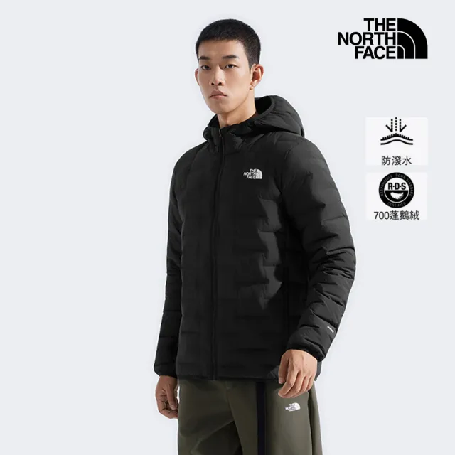 【The North Face】北面男款黑色DWR防潑水羽絨外套|8DWVJK3