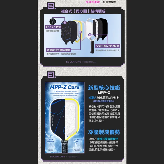 【Luzz】地獄火2.0急凍版 職業級雙認證匹克球拍 Inferno Frozen Pickleball 碳纖維 USAP認證 MPP發泡球拍