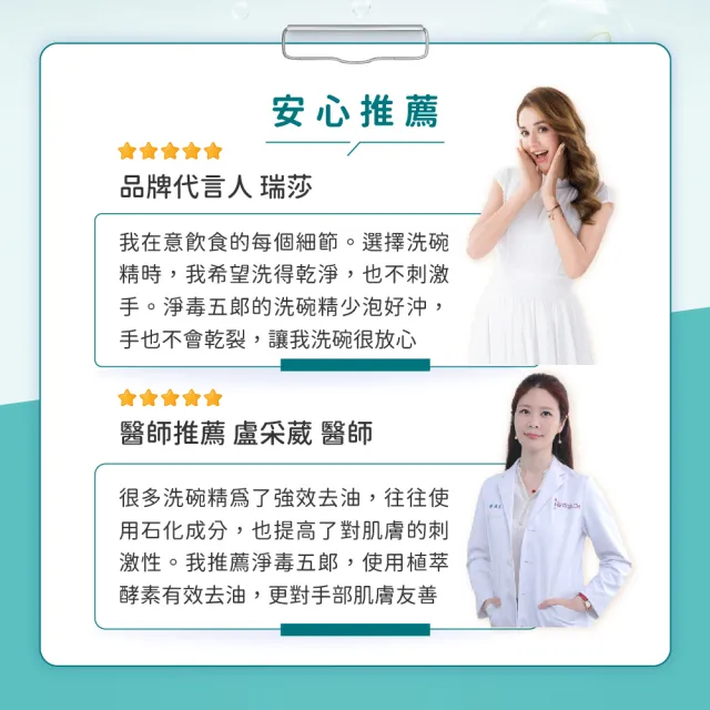 【淨毒五郎】碗盤清潔補充組-清潔劑500ml＋補充瓶1000ml二入(洗碗精)