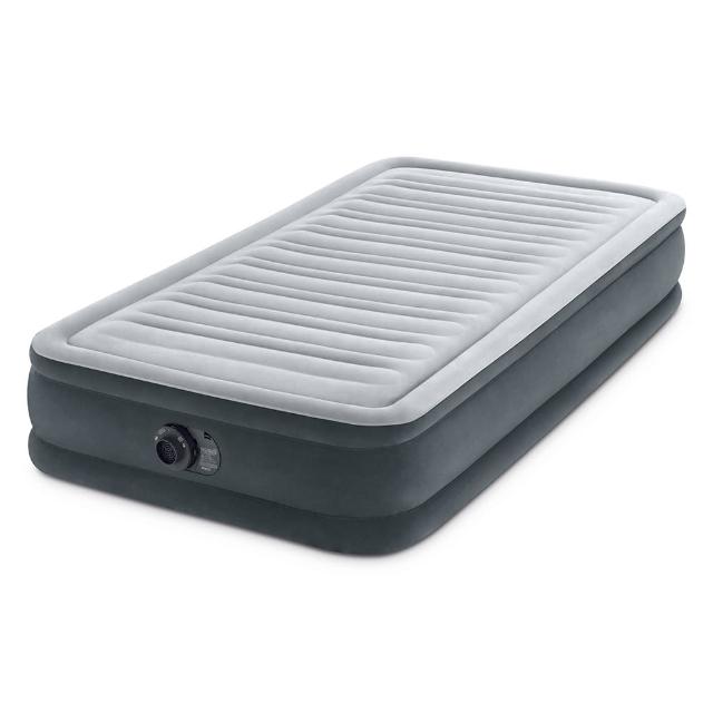 【INTEX】豪華型橫條內建電動幫浦充氣床-單人加大99cm(67765ED)