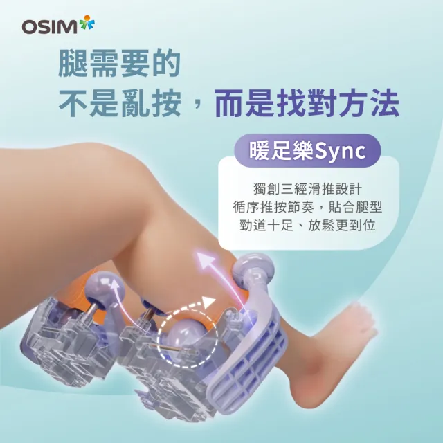 【OSIM】暖足樂Sync OS-3233_腿部按摩機 腳底按摩 腿部按摩 美腿機 小腿按摩
