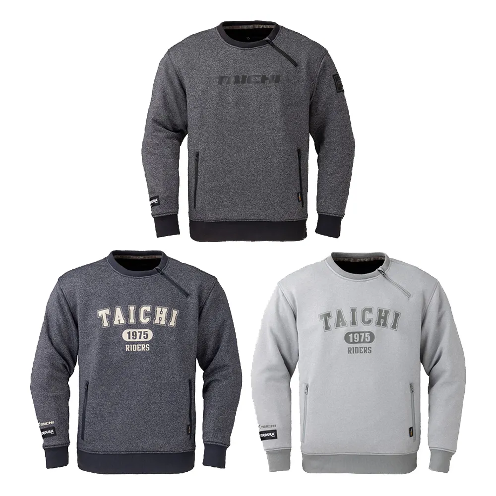 【RS TAICHI】RSJ349 男/女版五件式護具圓領大學T 冬季防摔衣