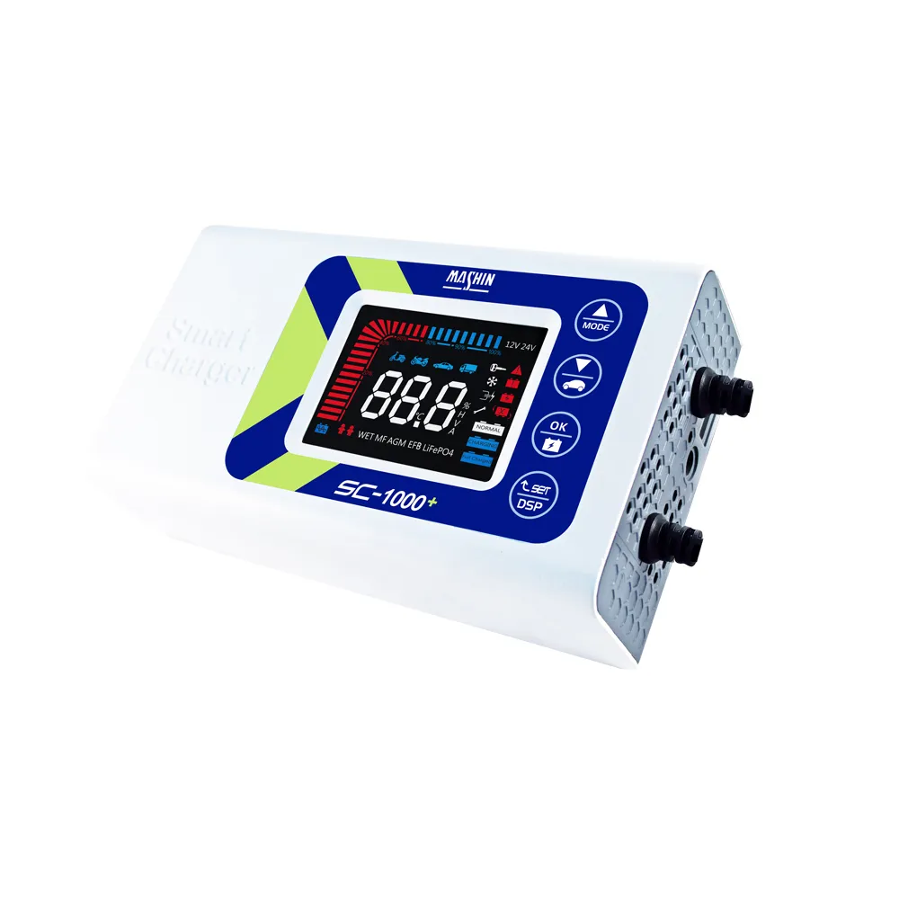 【麻新電子】SC-1000+ 鉛酸鋰鐵雙模 電瓶充電器.適用各類型汽/機車電瓶(車麗屋)