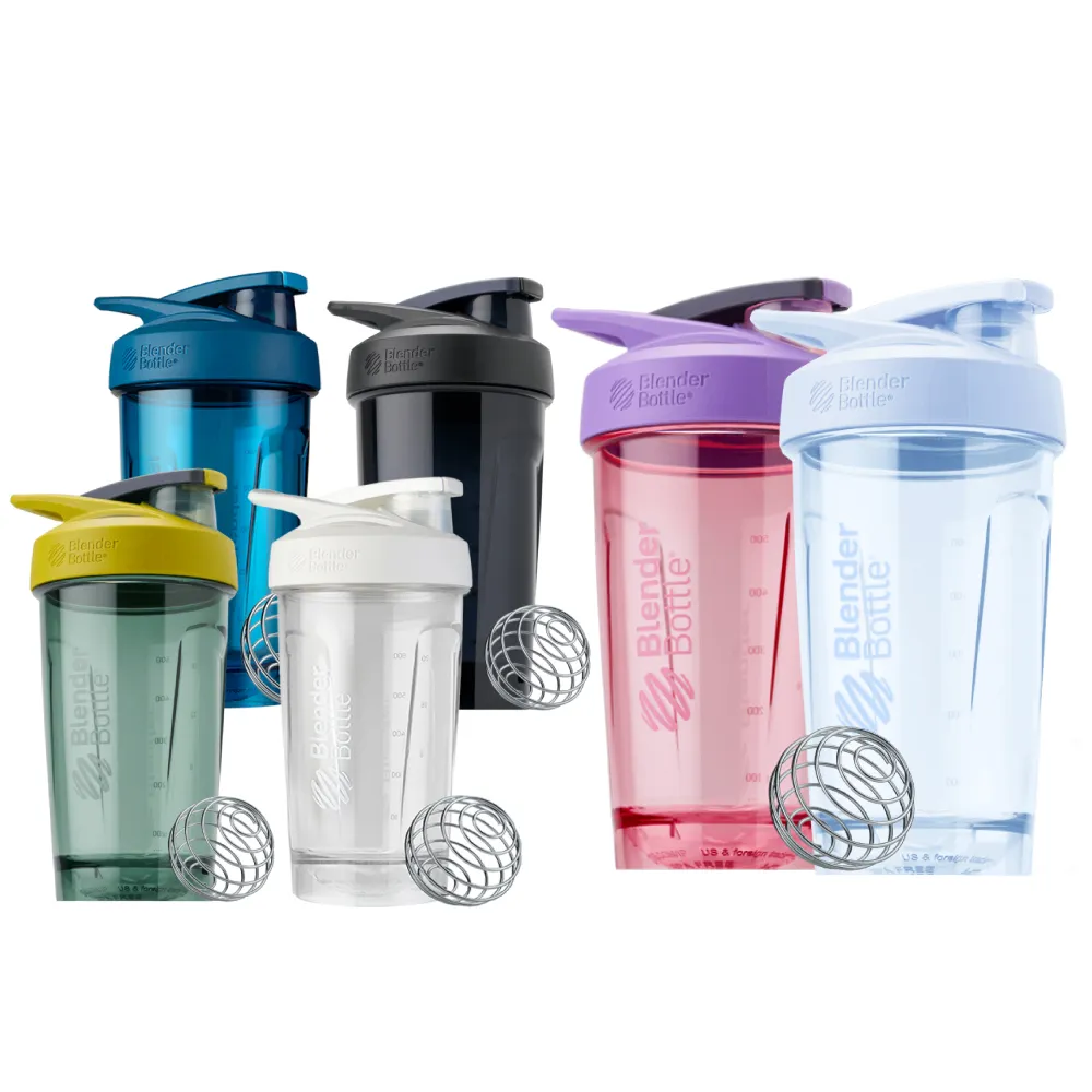 【Blender Bottle】2入組_〈Strada Tritan〉按壓防漏搖搖杯710ml 美國原裝進口(BlenderBottle/運動水壺)
