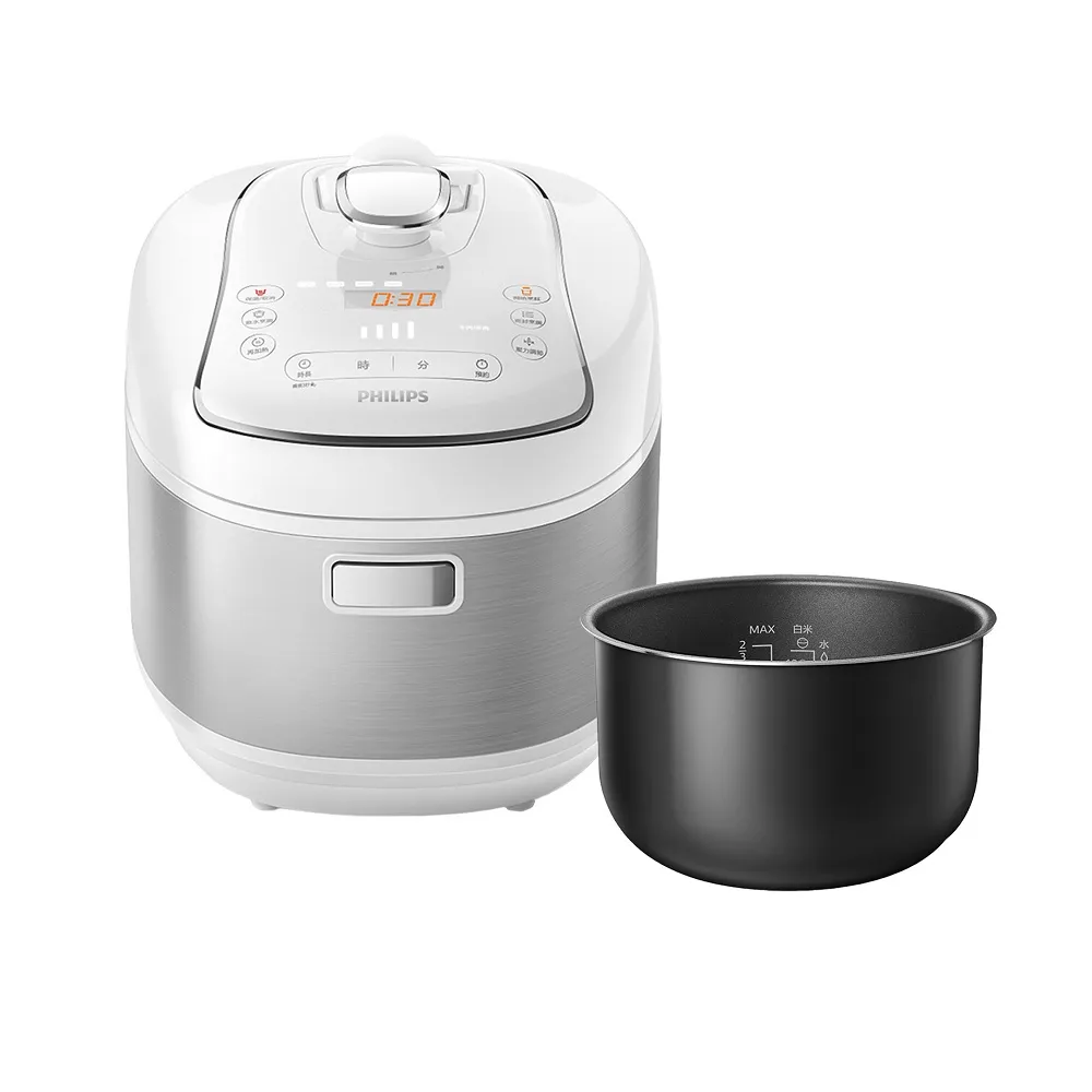【Philips 飛利浦】抽UX20戰鬥陀螺_智慧萬用電子鍋/壓力鍋/萬用鍋_HD2140_白小萬