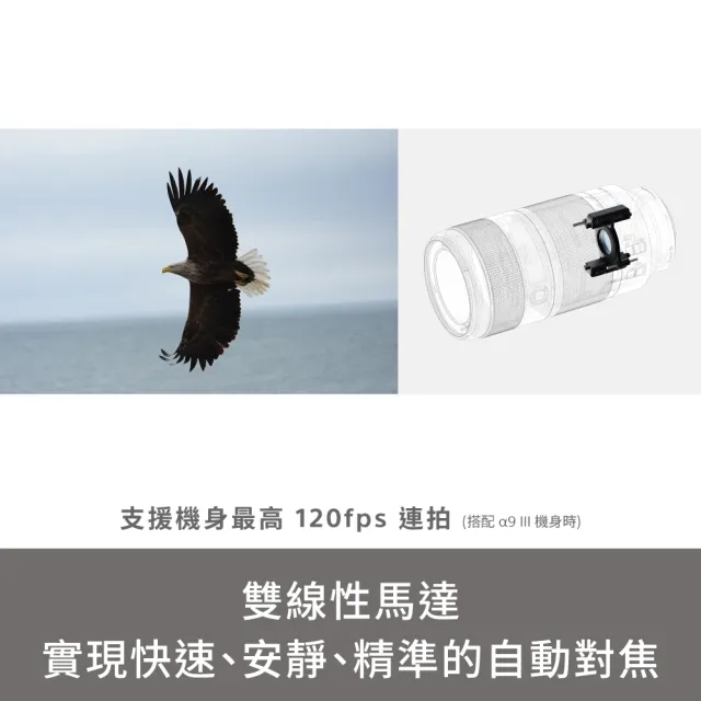 【SONY 索尼】SEL100400 輕巧超望遠變焦鏡頭 (公司貨 保固24個月)