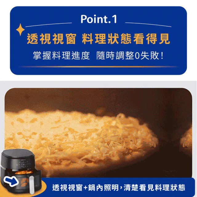【Philips 飛利浦】抽UX20戰鬥陀螺_星樂視透視海星氣炸鍋6.2L_NA231/00