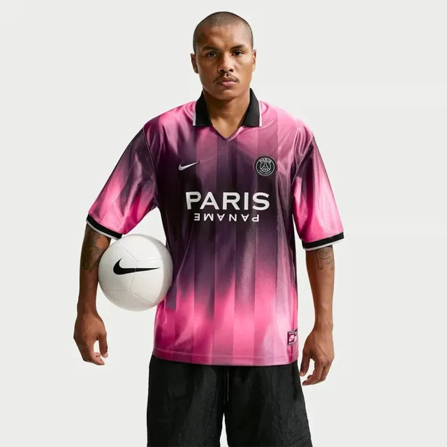 【NIKE 耐吉】PSG M NK DF ENERGY TOP SS TA 粉黑 足球衣 巴黎聖日耳曼 短袖 短T 男款 IO3451-674