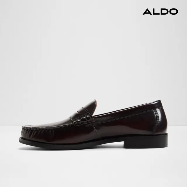 【ALDO】JAREY-都會雅痞真皮樂福鞋-男鞋(暗紅色)