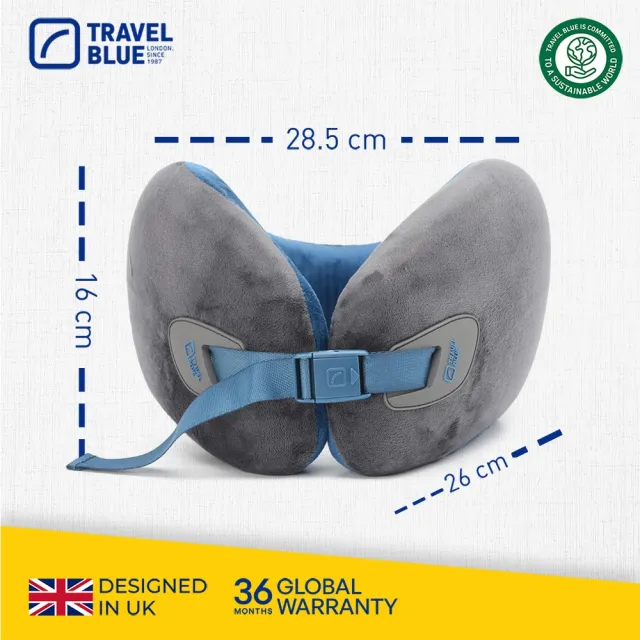 【Travel Blue 藍旅】頭等艙等級★豪華頸枕收納組 (飛機枕/U型枕/記憶棉頸枕/車用靠枕/追劇/出國/旅遊)