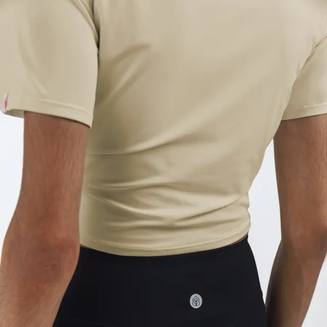 【Mukasa 慕卡莎】DURABLE 扭結短袖短版上衣 - MUK-24048(瑜珈罩衫、瑜珈上衣、瑜珈服)