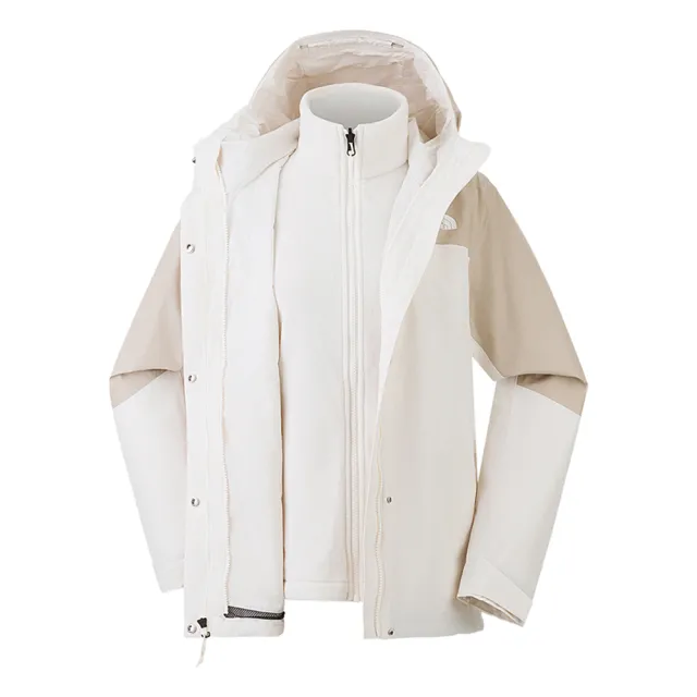 【The North Face】中性款防水透氣抓絨內裡三合一外套(多款任選)