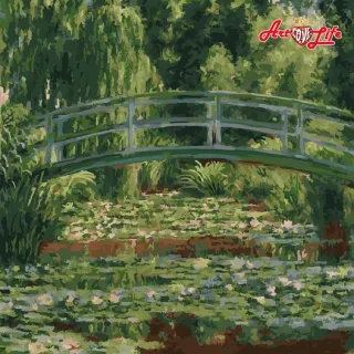 【ArtLife 藝術生活】55004 莫內 日本橋睡蓮 50*50CM(數字油畫 DIY數字油畫 畫畫玩具)