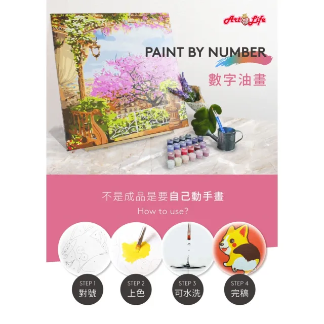 【ArtLife 藝術生活】55006 克林姆 向日葵花園 50*50CM(數字油畫 DIY數字油畫 畫畫玩具)