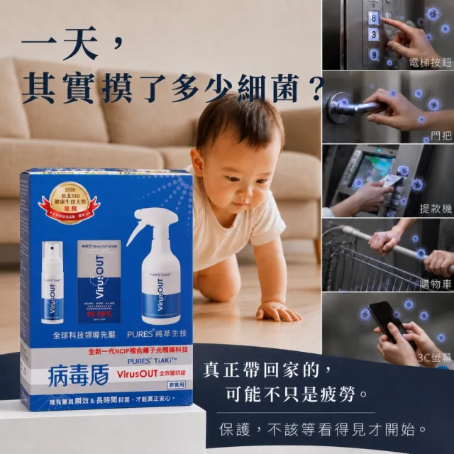 【病毒盾 VirusOUT】病毒盾菌切錠家庭禮盒組(1入)