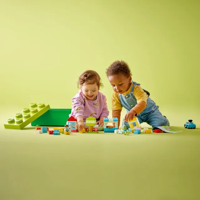 【LEGO 樂高】得寶系列 10913 顆粒盒(幼兒玩具 早教益智 兒童積木 大顆粒 學齡前 便攜 儲物 禮物 1歲半)