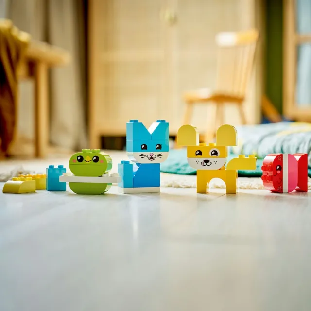 【LEGO 樂高】得寶系列 10477 3 合 1 可愛創意寵物(兒童玩具 大積木 親子遊戲 早教 益智 禮物 1歲半)
